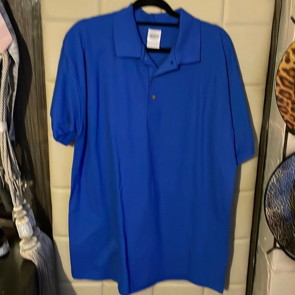 Gilden ultra cotton polo shirt, size large